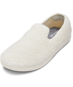 Smallbirds Wool Loungers - Big Kids - Natural White Fluffs (Natural White Sole)